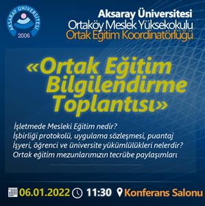 Ortak Eğitim Bilgilendirme Toplantısı
